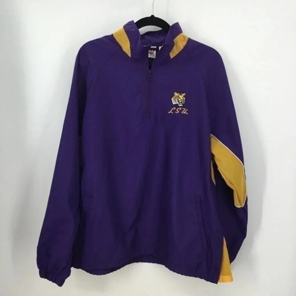 Red Oak LSU Men’s 1/4 Zip Pullover Vented Jacket - Picture 1 of 7